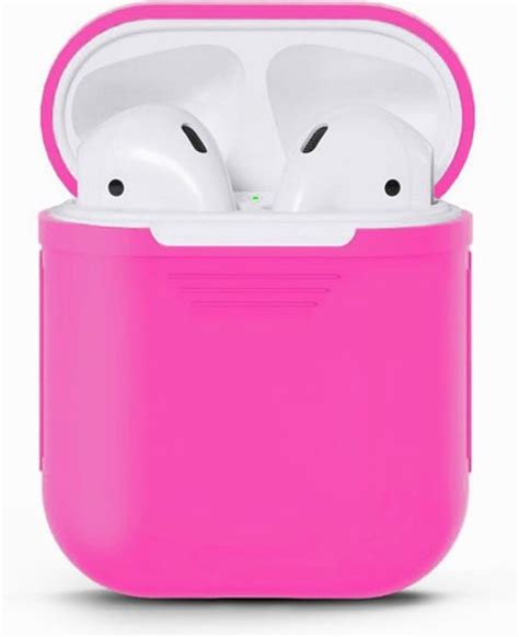bolcom airpods silicone case cover hoesje voor apple airpods roze