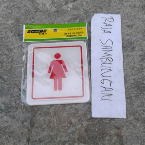 Jual Penanda Kamar Mandi Wanita Sellery Women Restroom Sign Tanda Kamar