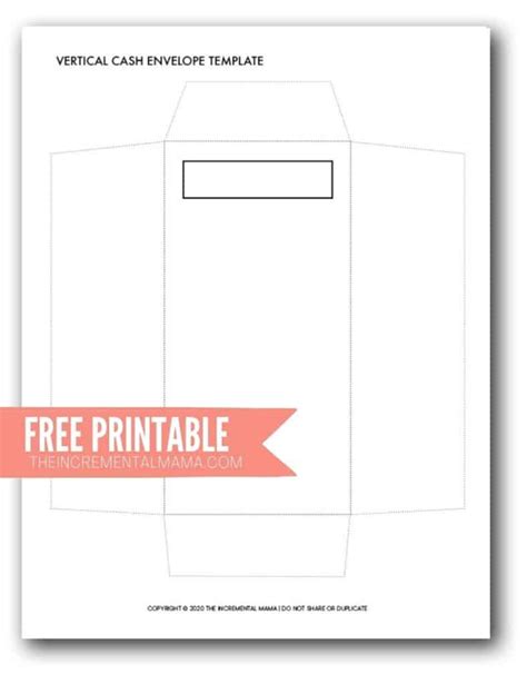 printable cash envelope template   budgeter