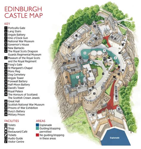 edinburgh castle scotland map