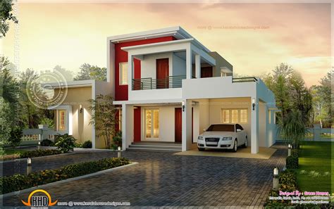 awesome modern house   square meter home kerala plans