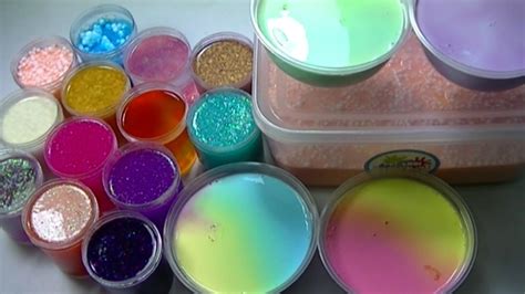my slime collection update 2 and mixing all of slime