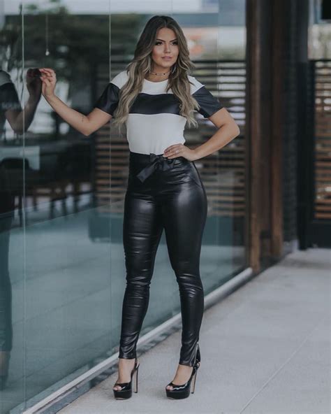 lederlady ️ leather pants outfit leather leggings fashion leather