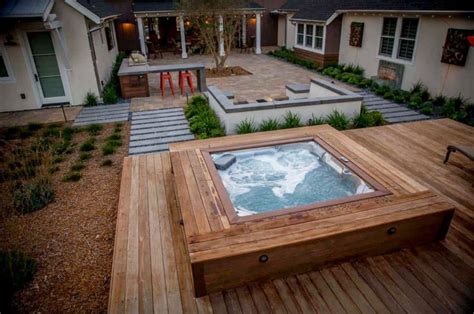 40 Outstanding Hot Tub Ideas To Create A Backyard Oasis Hot Tub Deck