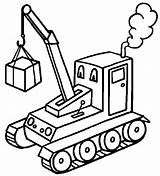Crane Coloring Construction Colouring Cranes Little Digger Puff Huff Hard 1kb 653px sketch template