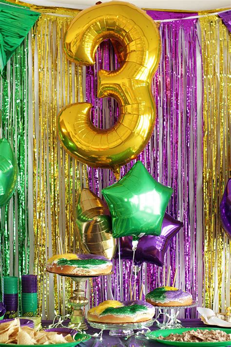 A Mardi Gras Third Birthday Party Style Your Senses