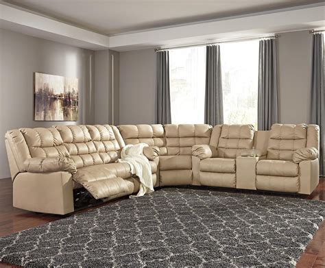 brolayne durablend® 3 piece reclining sectional by ashley