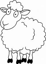 Sheep Coloring Outline Popular sketch template