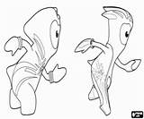 Olympic Mascots Pages London Coloring Mascot Mandeville Wenlock sketch template