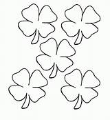 Coloring Pages Clover Leaf Printable Four Small Template Color Shamrock Print Sheets Clipart Flower Trèfle Feuilles Kids Spring Library Google sketch template