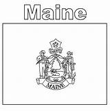 Maine Coloring Flag State 607px 71kb Color sketch template