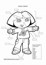 Body Dora Tracing sketch template