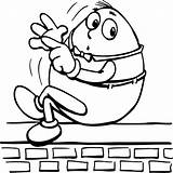 Humpty Dumpty Coloring Pages Counting His Finger sketch template