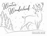 Coloring Deer Winter Wonderland Pages Christmas Adult Book Printable Colouring Favecrafts Choose Board sketch template