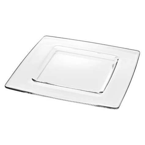 Square Glass Charger Plate Clear Catering Equipment Hire