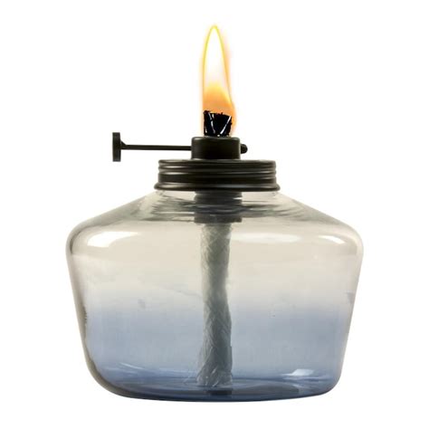 tiki adjustable flame glass tabletop torch   blue glass tabletop torch   garden