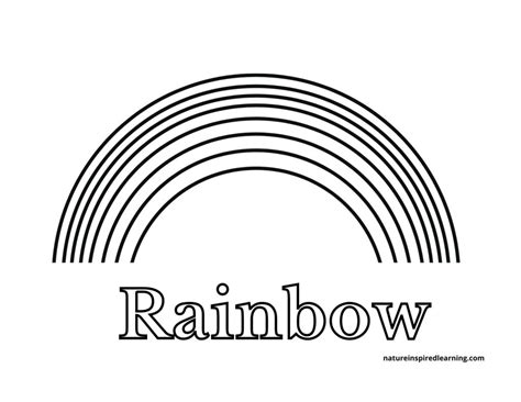 printable rainbow coloring pages  kids nature inspired learning