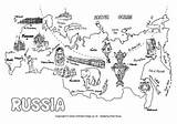 Russia Map Colouring Pages Coloring Kids Geography Russie Activityvillage History Russian Dancing Another Countries Village Carte Activity Europe Theme Animals sketch template