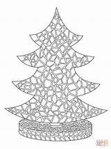 Mosaic Coloring Pages Tree Christmas Colouring Printables Printable Color Supercoloring Adult Sheets Kids Xmas Clipart Drawing Paper Print sketch template