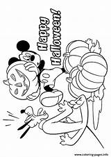 Coloring Halloween Disney Pluto Pages Mickey Printable Books sketch template