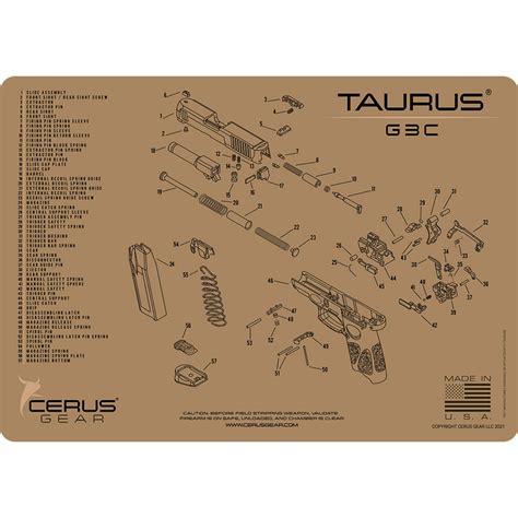 taurus gc schematic gun mat cerus gear