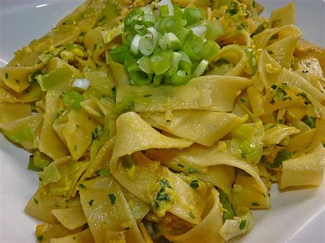 nudeln lauch vegetarisch rezepte chefkochde