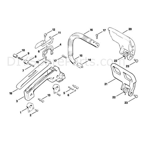 stihl  chainsaw   parts diagram handle