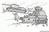 Coloring 34 Battle Pages Tanks Colorkid Gif sketch template