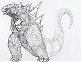 Godzilla Coloring Muto Colorear Sketch Boyama Kong Sketchite Keywords Legendary Oyunu Kaiju Pluma Coloringhome sketch template