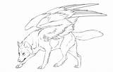 Wolf Winged Lineart Pages Wings Coloring Drawing Line Female Necro Doctor Wolves Anime Drawings Deviantart Template Animals Family Getdrawings Realistic sketch template