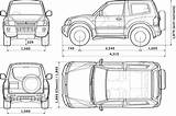 Pajero Mitsubishi Door Shogun Swb 2007 Blueprints Blueprint Iv Suv Car Cruiser Toyota Land sketch template