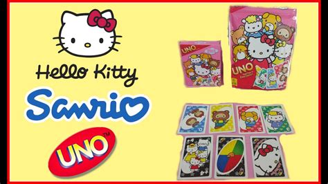 opening uno card game  kitty  sanrio youtube