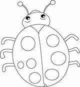 Ladybug Coloring Bug Lady Pages Kids Printable Lovely Print Drawing Color Ladybugs Getdrawings Size Getcolorings sketch template