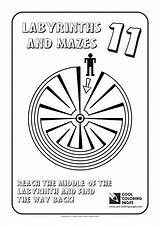 Coloring Pages Cool Maze Mazes Labyrinths Educational Kids sketch template