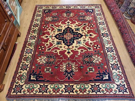 vintage handgeknoopt perzisch tapijt kazak id vintage perzische en oosterse tapijten