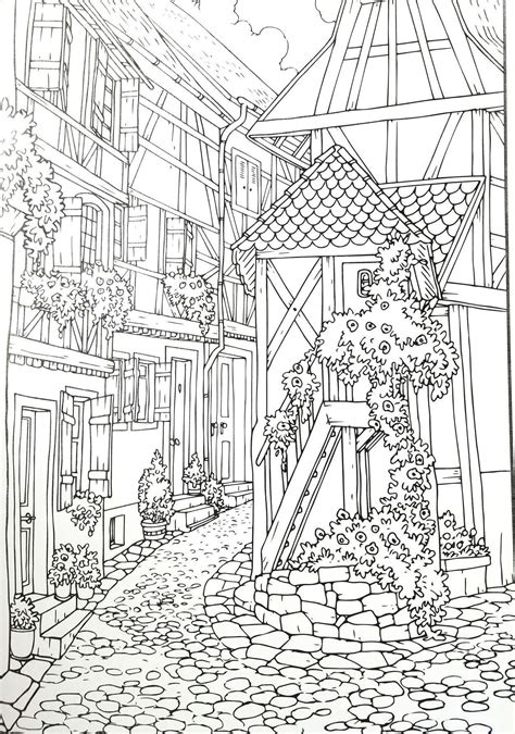 awesome coloring page village     youre  good