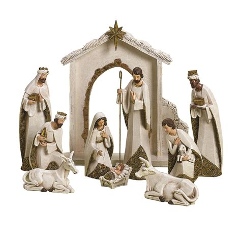 piece ivory  gold nativity ewtn religious catalogue