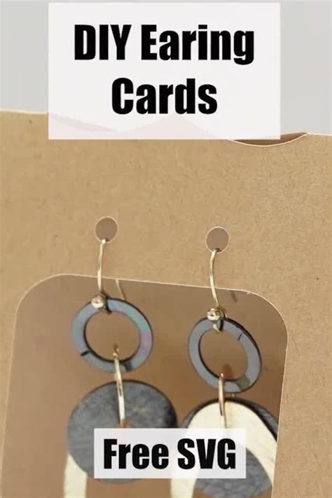 earring card template svgs video video earring cards