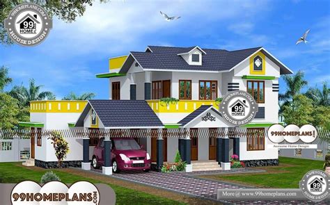 double story modern house designs  kerala veedu design plans