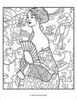 Coloring Pages Klimt Gustav Renoir Book Getcolorings Masterpiece Tableau Choisir Un sketch template