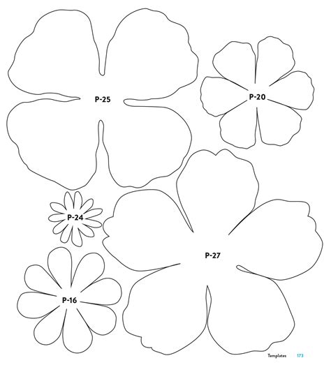 downloadable printable paper flower templates