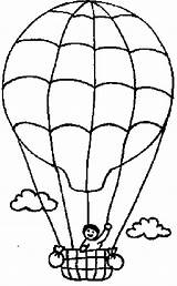 Balloon Air Coloring Pages Boy Waving Hand Kids Sheet sketch template