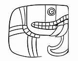 Maya Script Coloring Mayan Calendar Colorear Coloringcrew Pages Dibujo Man Snake Warrior sketch template