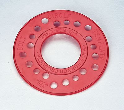 bolt pattern template  shipping  orders