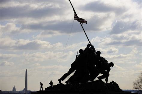 marines raised  flag  iwo jima  years   daily caller