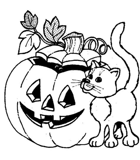 halloween coloring pages cat  pumpkin halloween