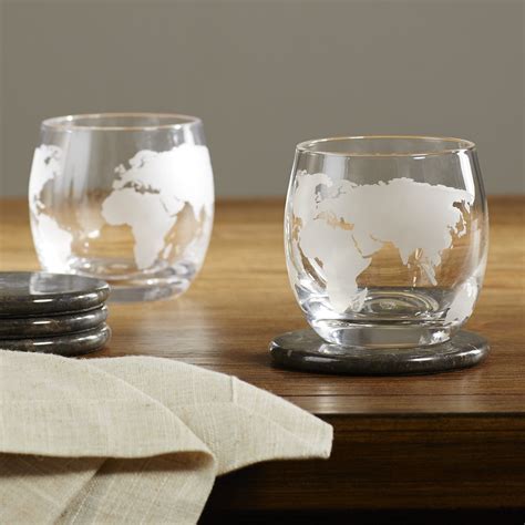 mercury row lucie etched globe whiskey glass and reviews wayfair