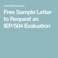 sample letter  request  iep evaluation tips  adhd