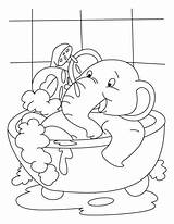 Bath Elephant Coloring Pages Tub Having Bubble Drawing Bestcoloringpages Kids Baby Getdrawings Choose Board Popular Color sketch template