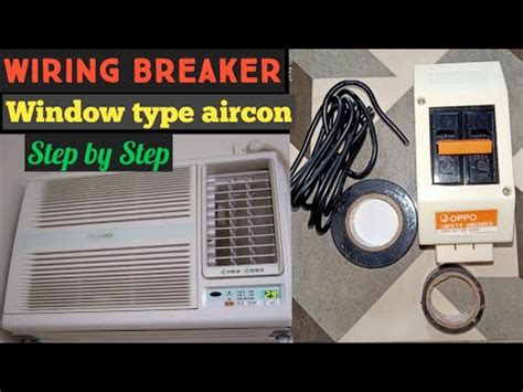 wiring breaker window type aircon step  step youtube
